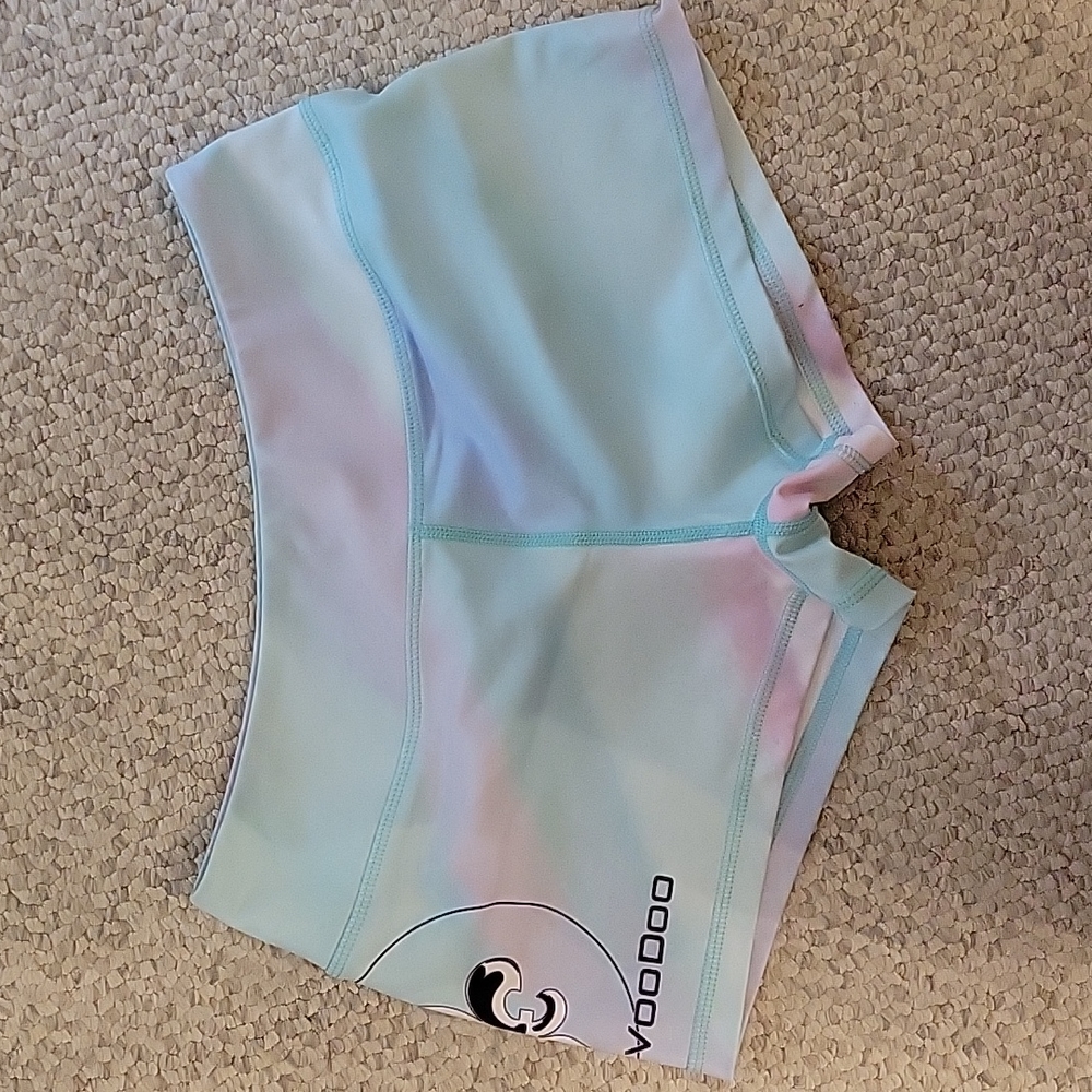 BARBELL VOODOO Spandex Compression Shorts Unicorn Tie-Dye Cotton Candy